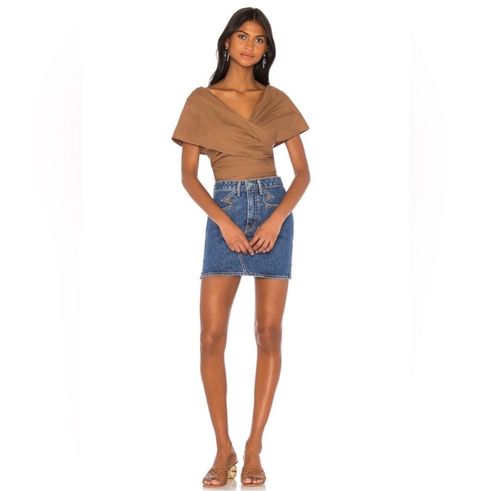 •L’academie• brown Fantasia wrap top